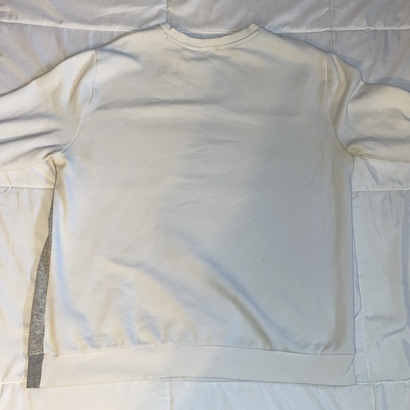 H&M MENS GRAY/WHITE CREWNECK SWEATSHIRT - Picture 6 of 6